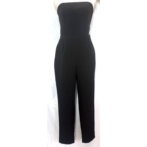 Express Y2K Womens Strapless Jumpsuit Size 4 Minimalist Preppy Evening Office - Picture 1 of 14